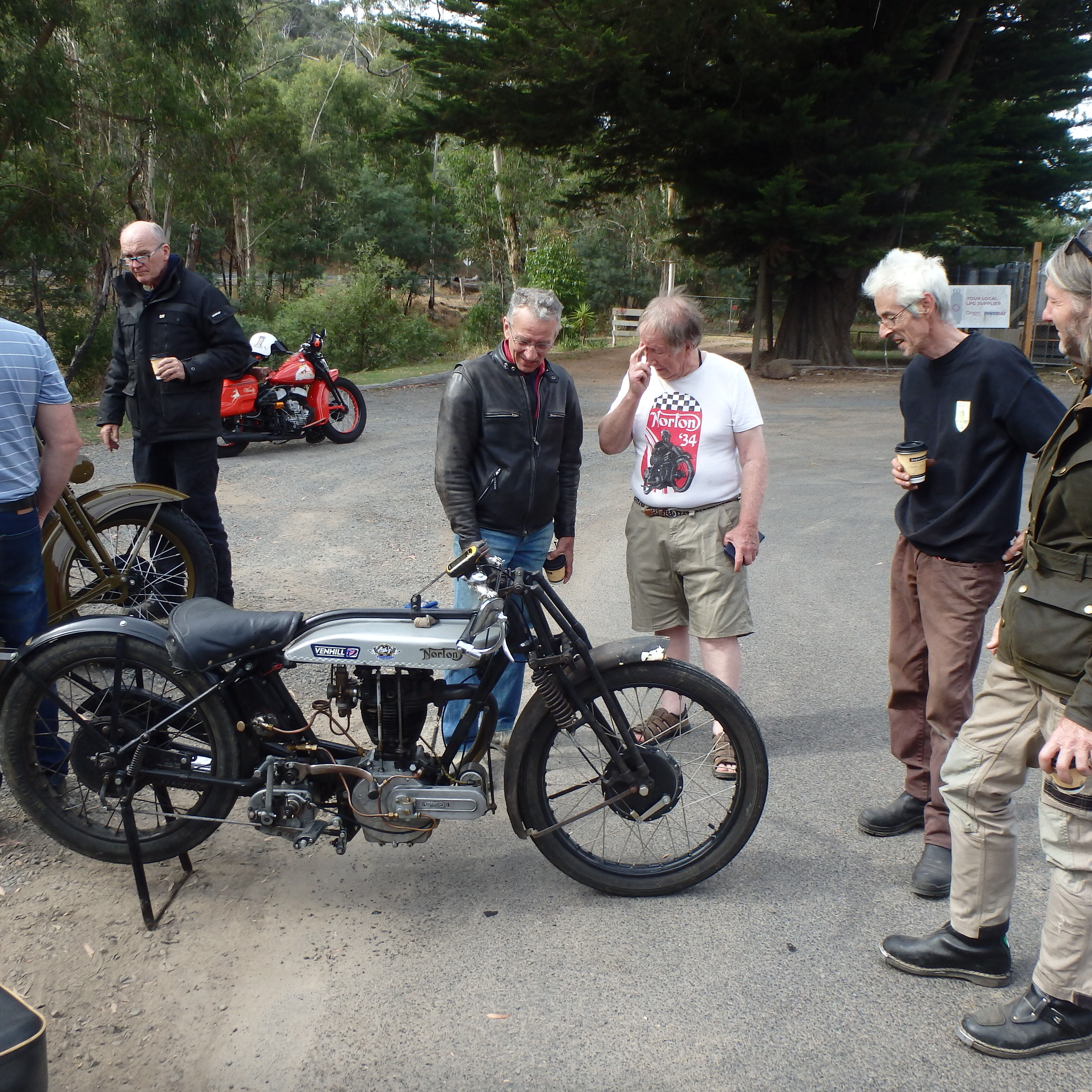 Paul and his Norton at Flowerdale