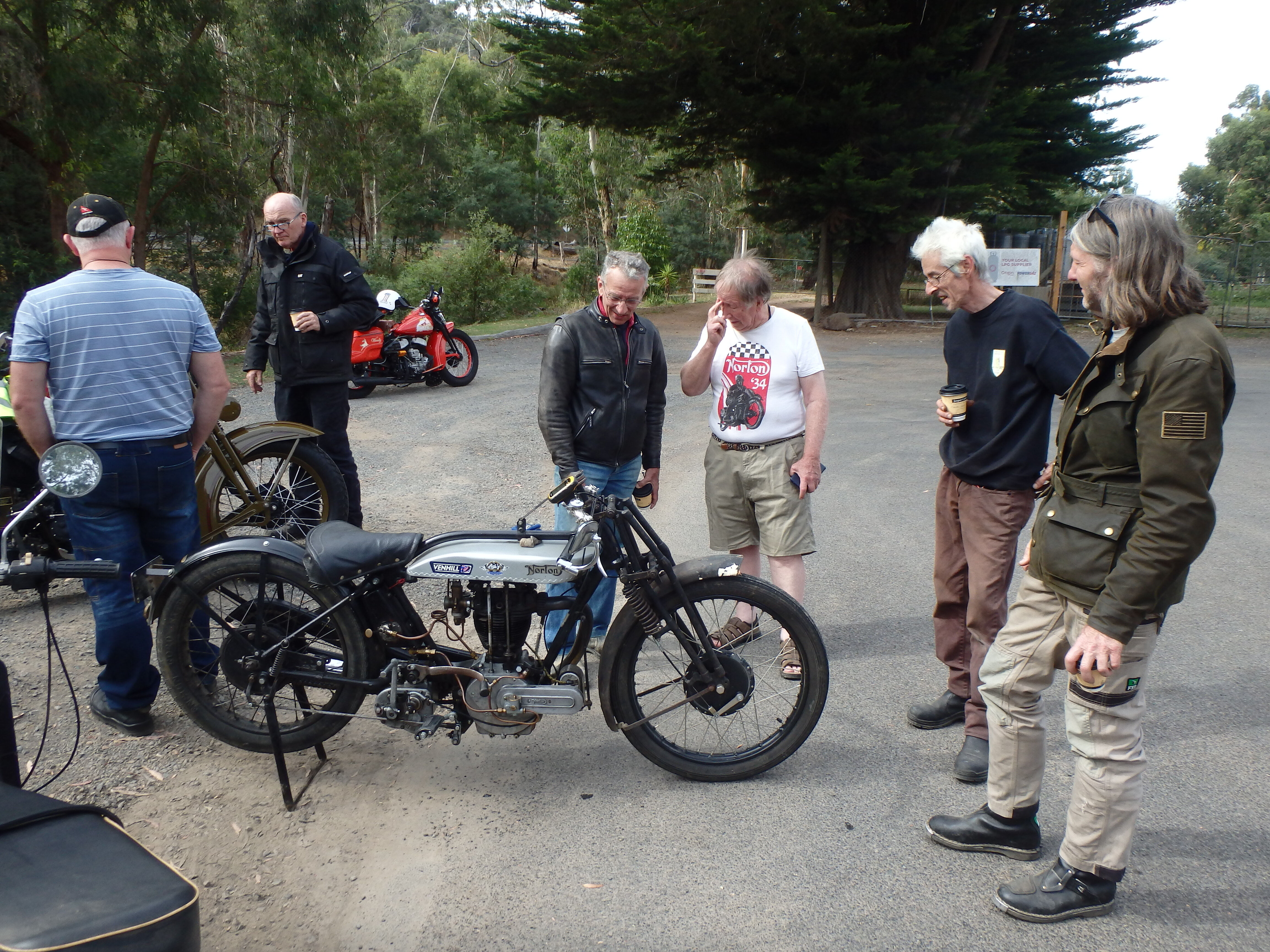 Paul and his Norton at Flowerdale