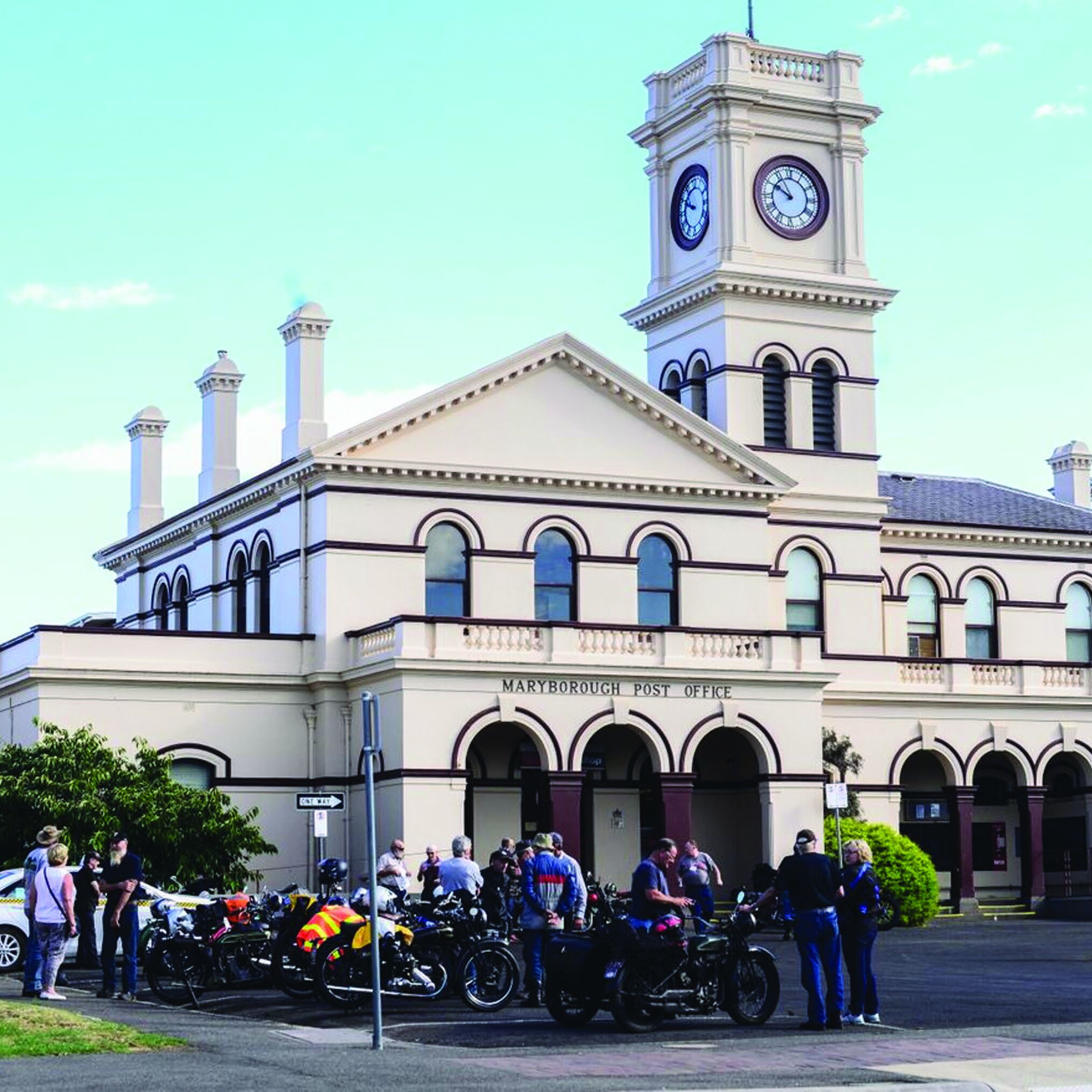 Stopped outside the Maryborough Post Office