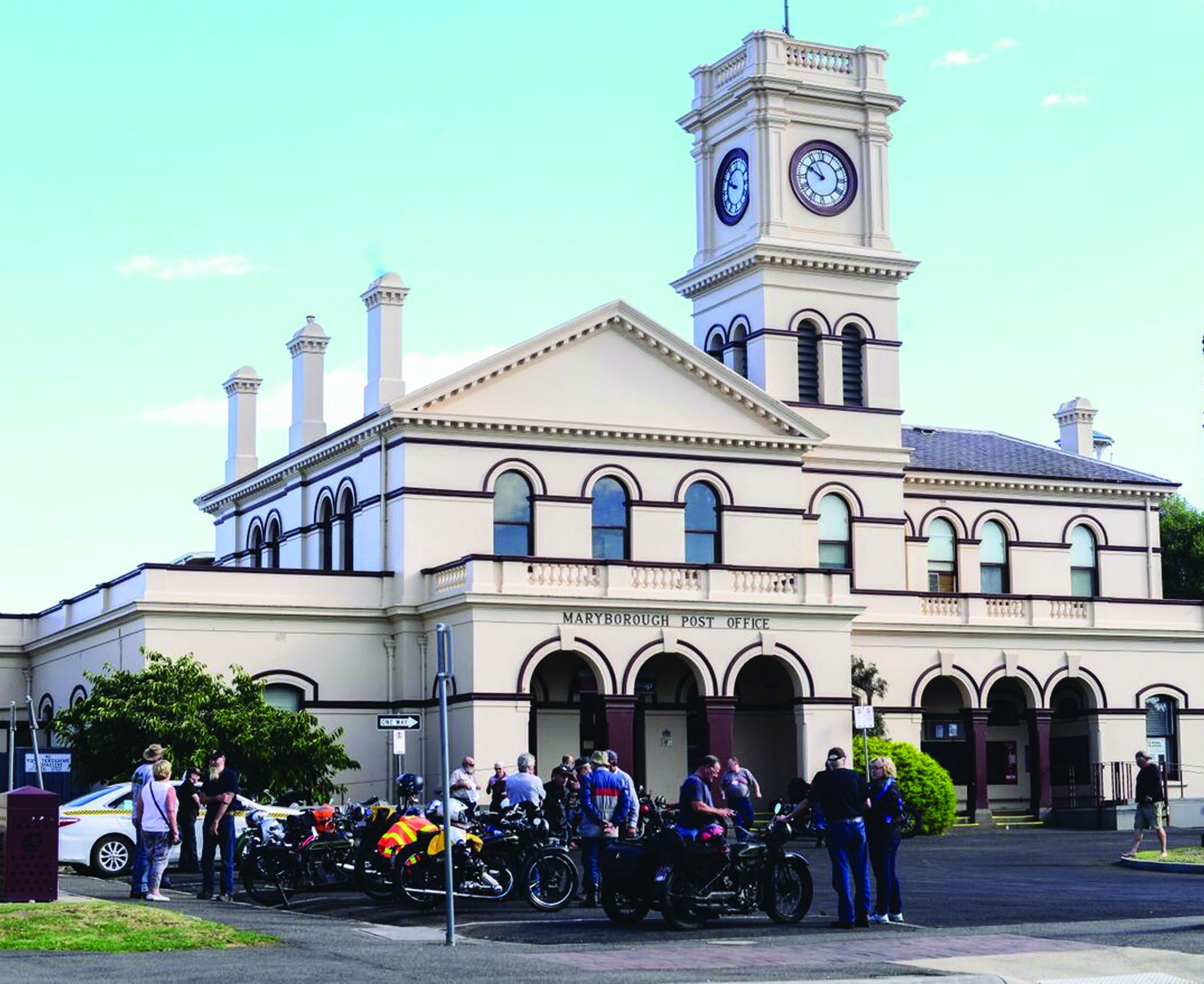 Stopped outside the Maryborough Post Office