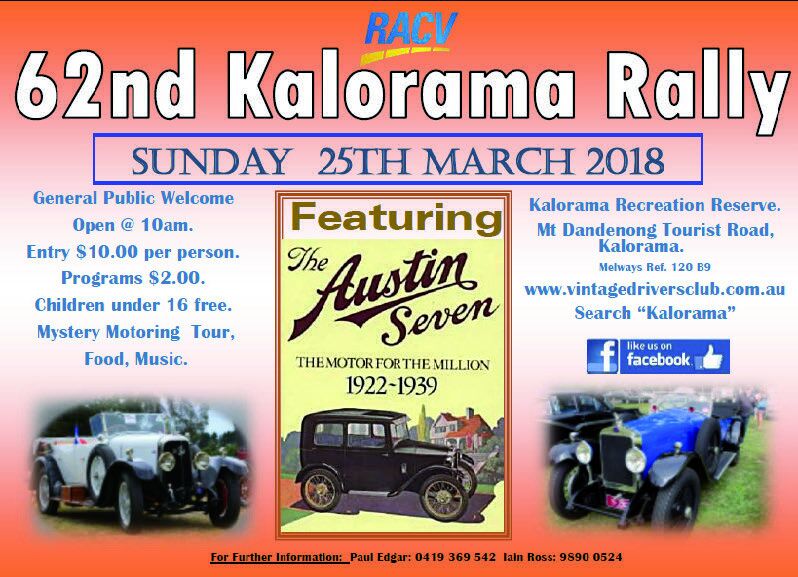 62nd Kalorama Rally - RACV
